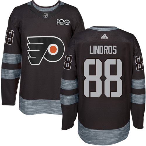 Adidas Flyers #88 Eric Lindros Black 1917-100th Anniversary Stitched NHL Jersey